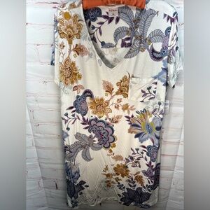 Soma cool nights sleep shirt xl 1x floral new with tags nightgown